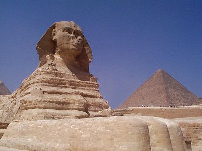 Sphinx and pyramids